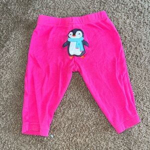 Pink Penguin Baby Pants
